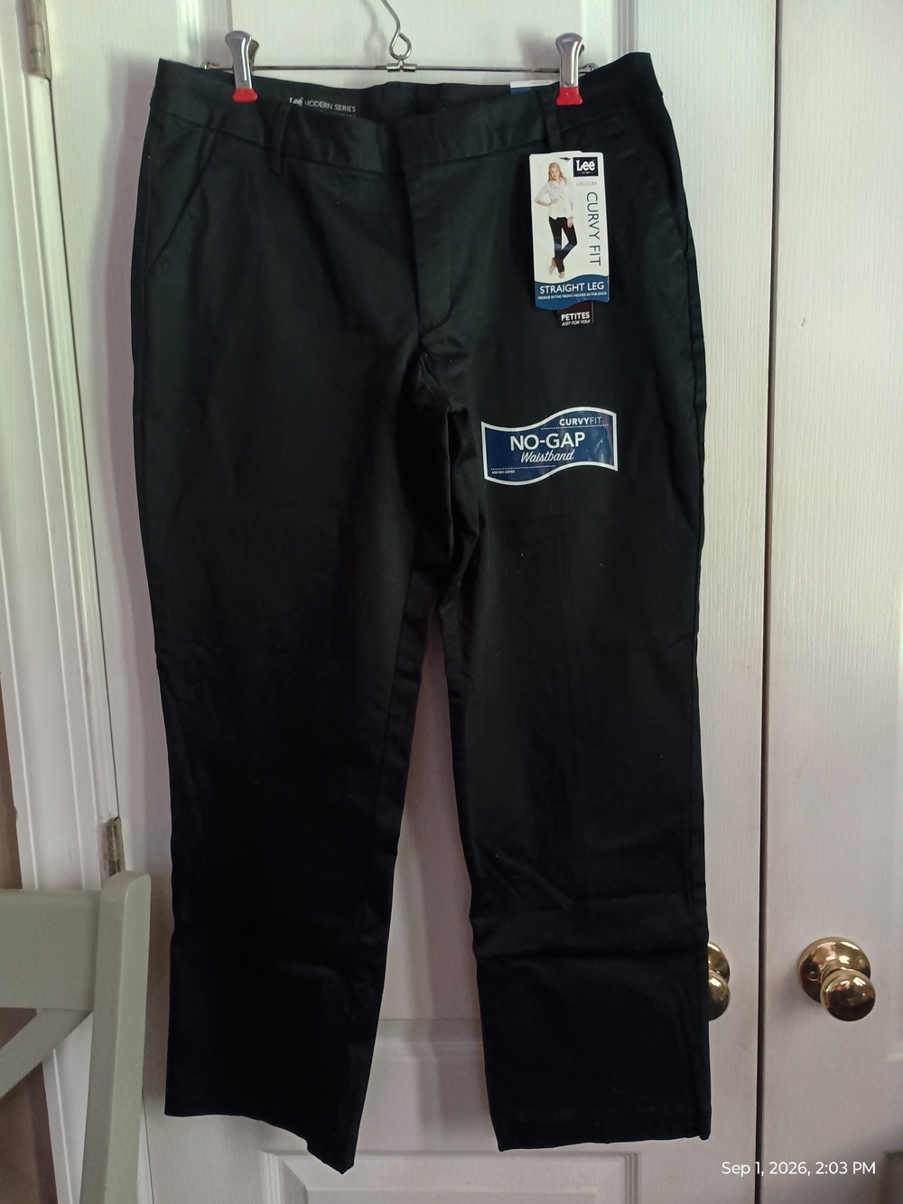 Lee Black Curvy Fit Straight Leg Pants